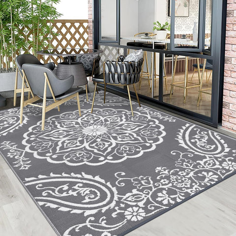 Pauwer alfombra junto a sillas para mostrar tamaño 5x8 práctico