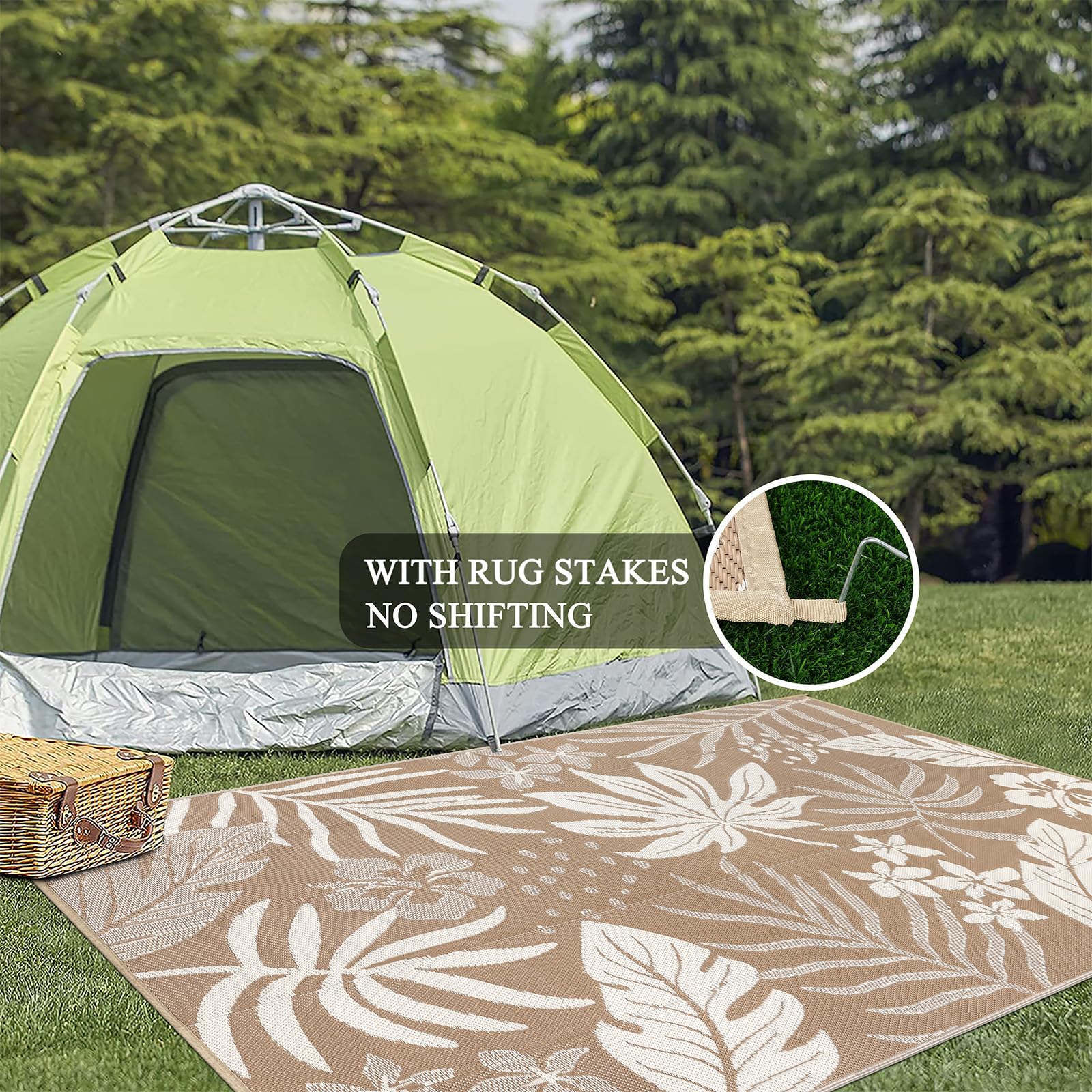 Pauwer alfombra 6x9 junto a mesa para comparar tamaño práctico