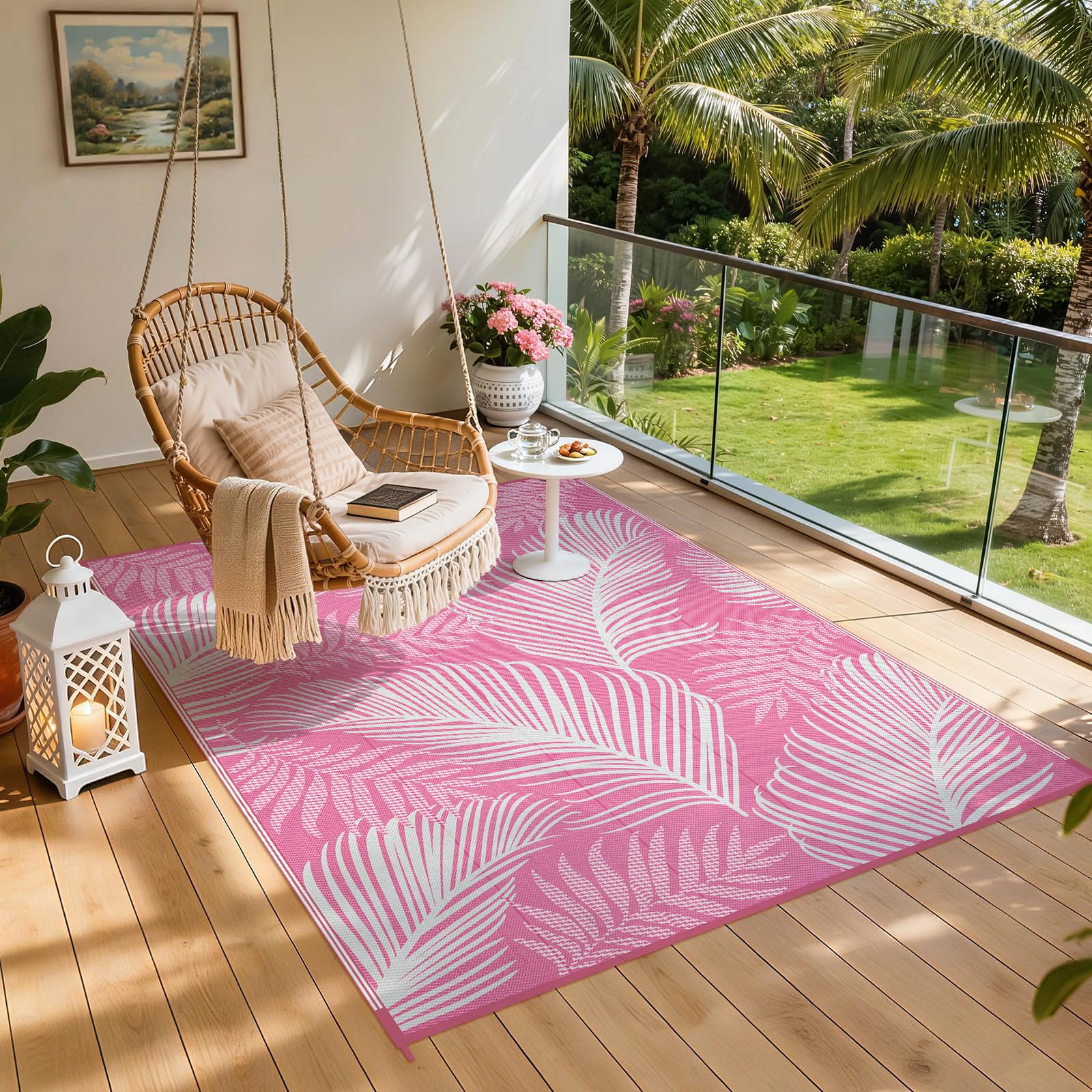 Pauwer alfombra 6x9 comparación de tamaño ideal para patios medianos