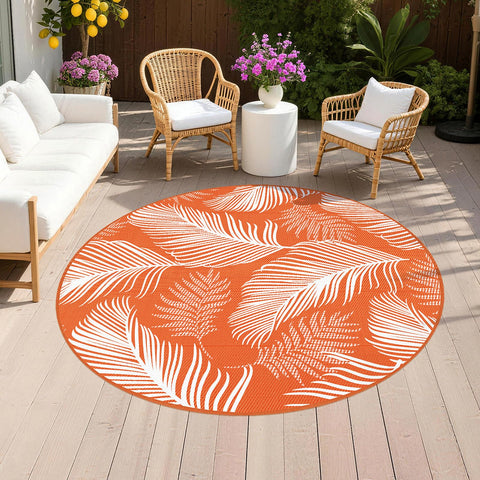 Pauwer vista frontal de la alfombra hoja naranja aporta color y resistencia