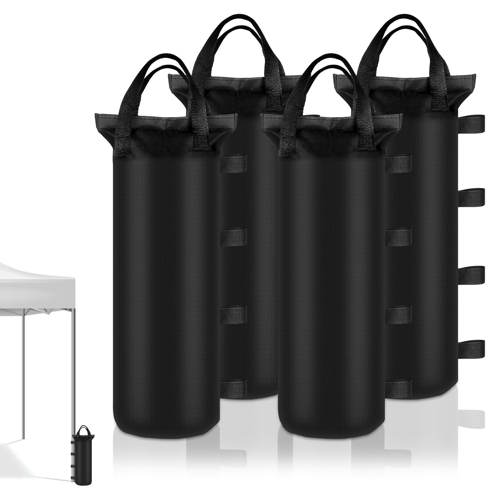 PEASUG pack frontal mostrando las cuatro bolsas y su beneficio de estabilidad