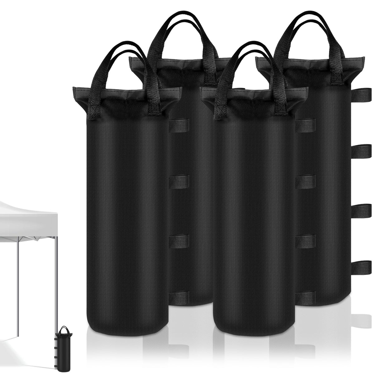 PEASUG pack frontal mostrando las cuatro bolsas y su beneficio de estabilidad