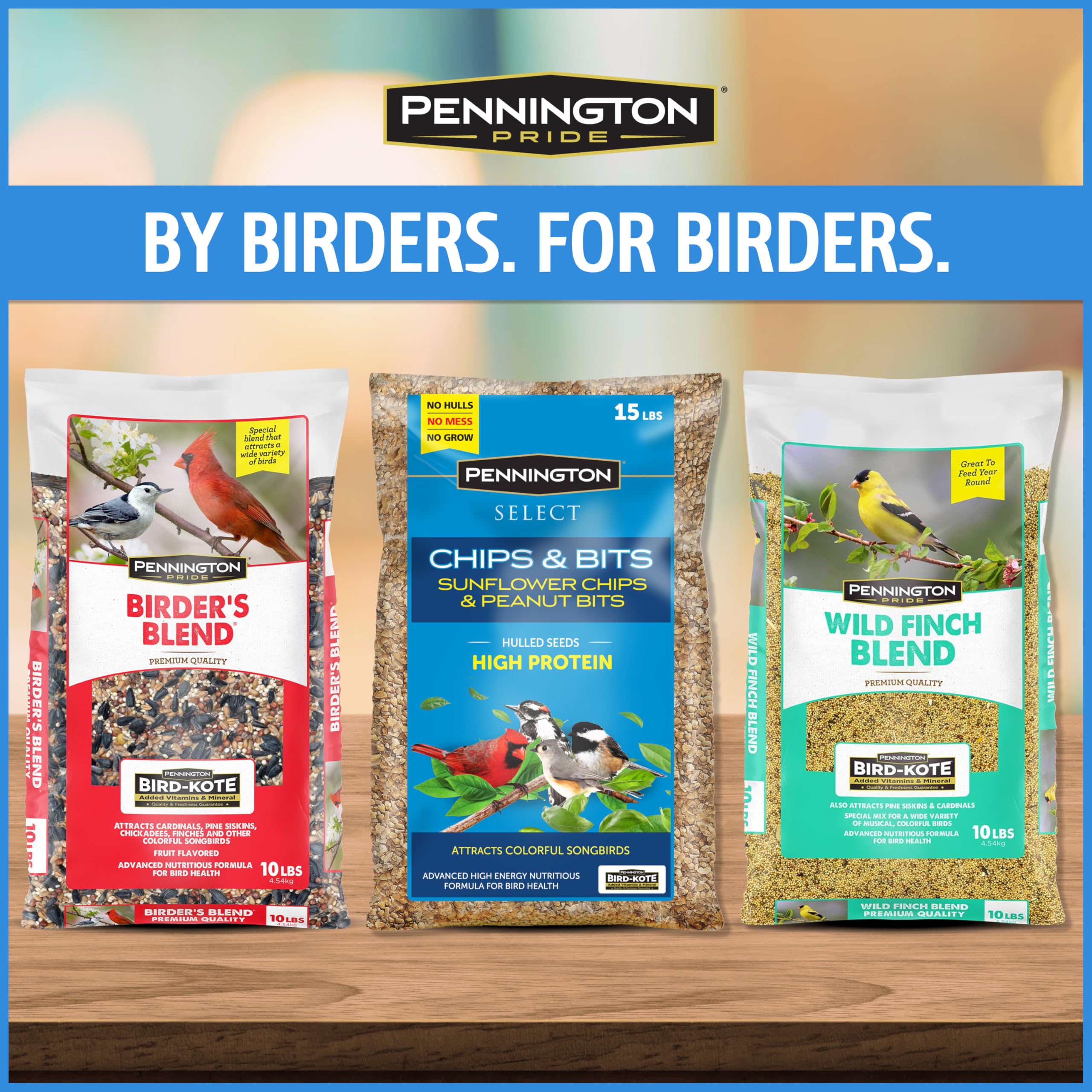 Pennington etiqueta BIRD-KOTE en detalle indicando enriquecimiento nutricional