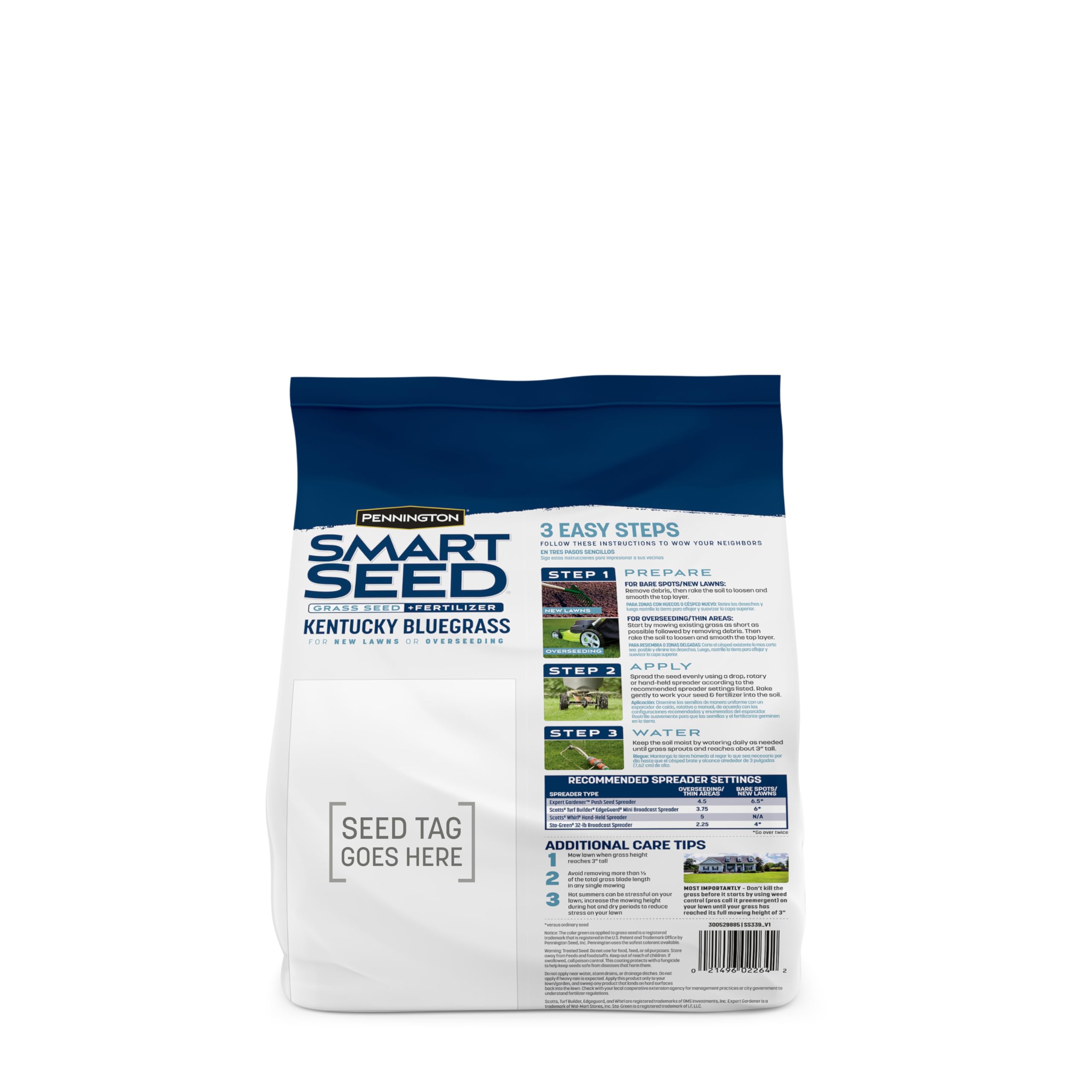 Pennington textura de semillas con recubrimiento fertilizante para germinación rápida