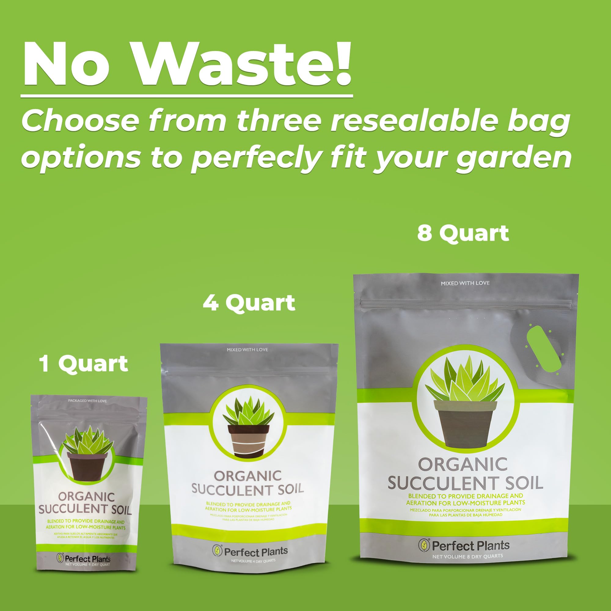Perfect Plants bolsa junto a regla para comparación de tamaño y cantidad