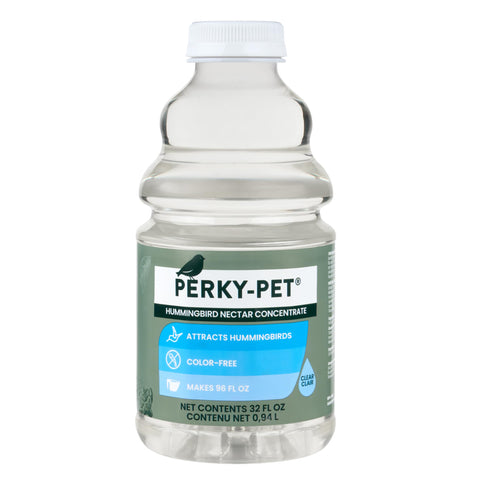 Perky-Pet botella frente mostrando diseño y conveniencia