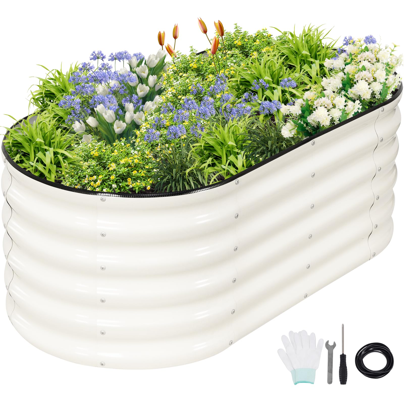 Permade jardinera frontal blanca mostrando diseño duradero y estilo