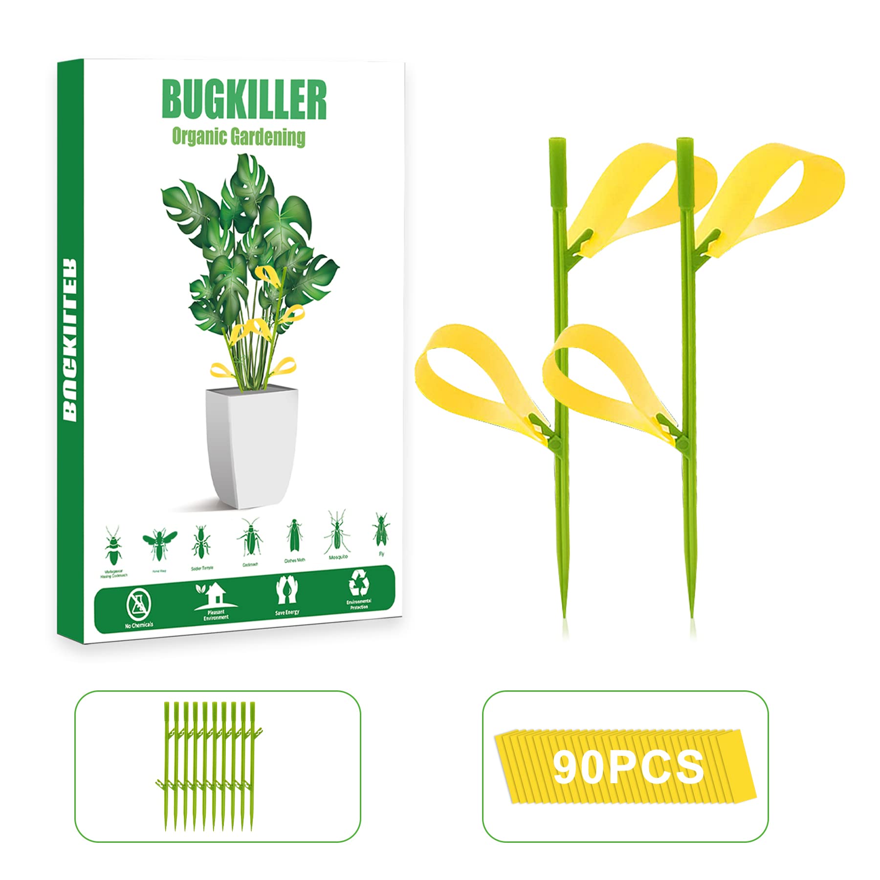 PESTCON paquete frontal mostrando 90 trampas atractivas para plantas