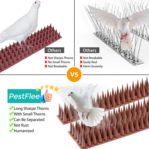 PestFlee comparación con mano para mostrar escala y cubrir huecos estrechos