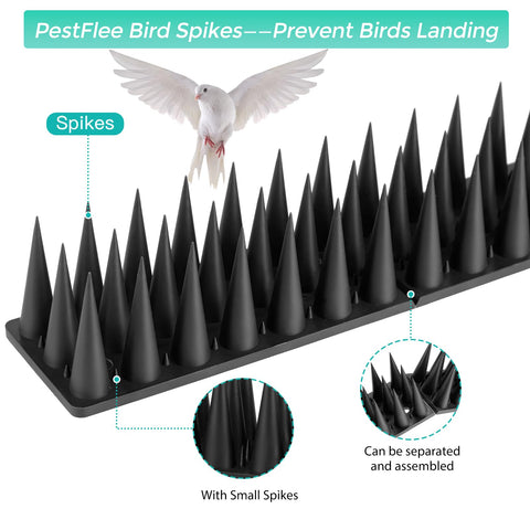 PestFlee detalle de puntas que evita apoyos y protege superficies exteriores