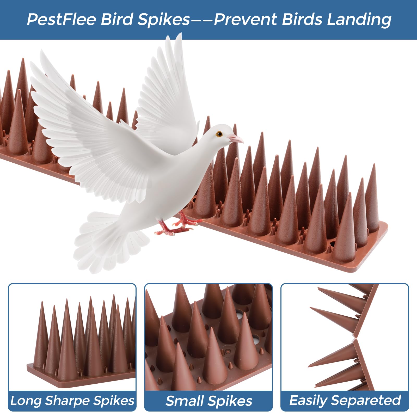 PestFlee primer plano de las púas que destaca su textura resistente y durabilidad