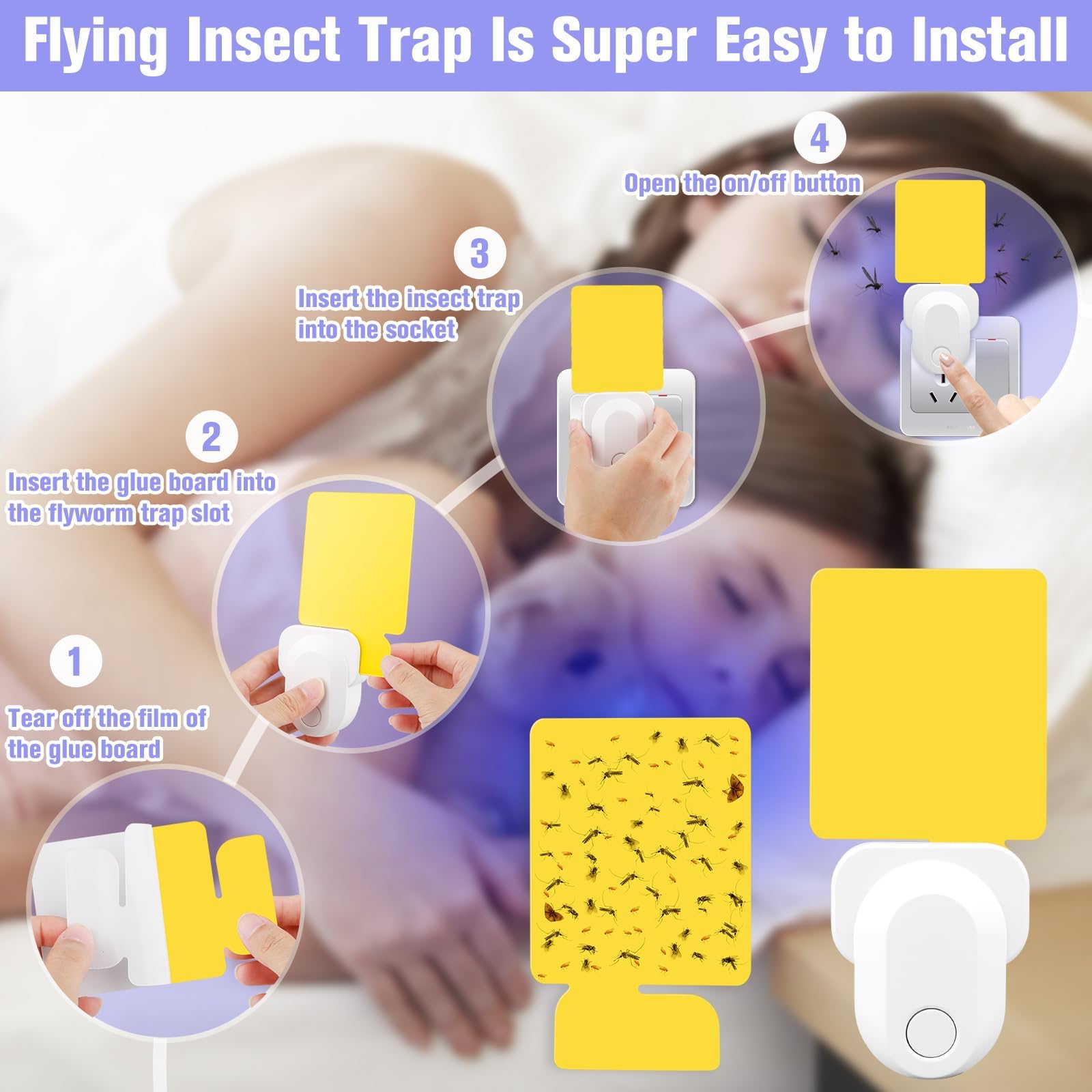 Pestvanish luz UV encendida que atrae insectos de forma segura