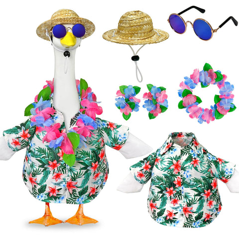 Pextian vista frontal del traje hawaiano para ganso, atractivo visual