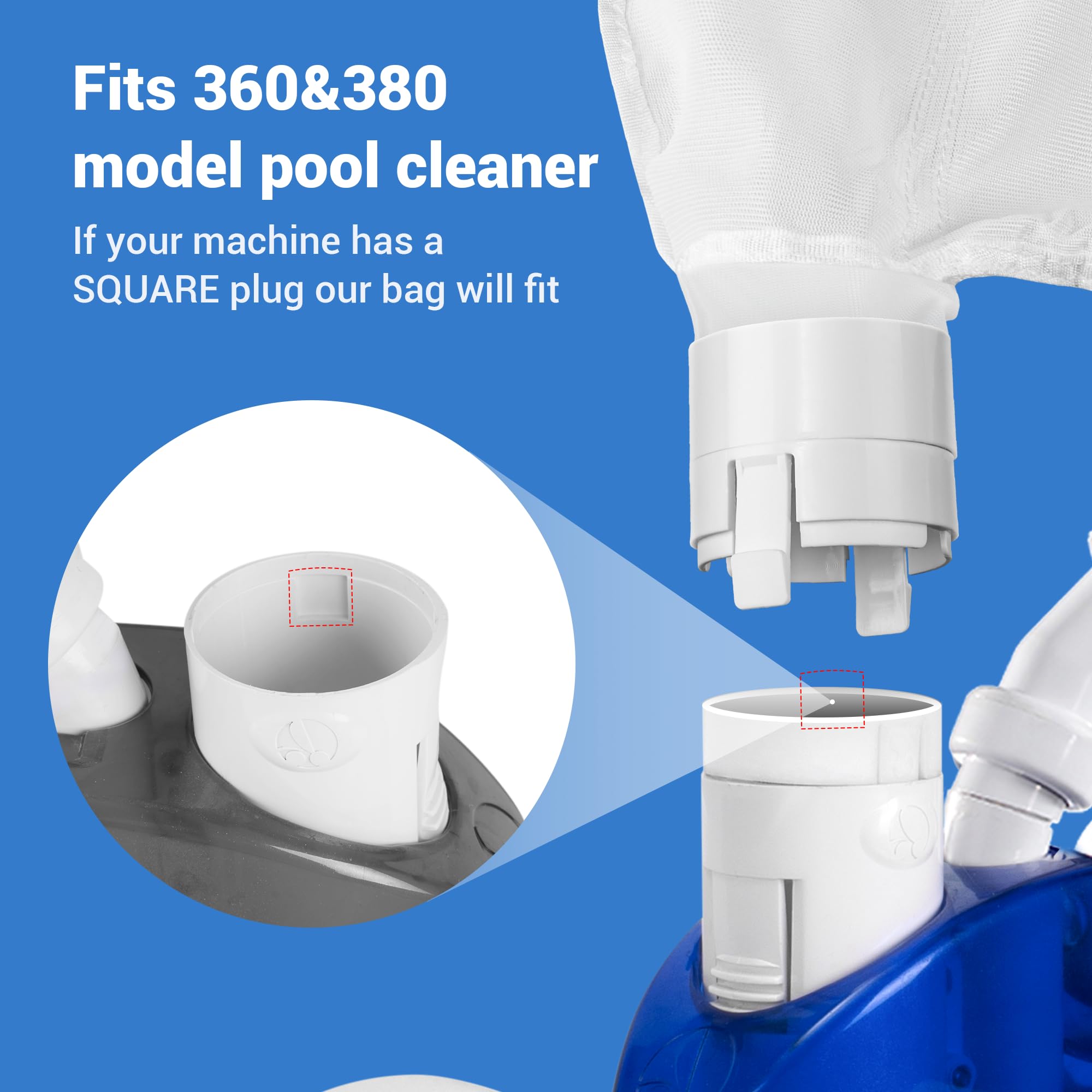 PGFUN bolsa en piscina, mantenimiento cómodo y ordenado
