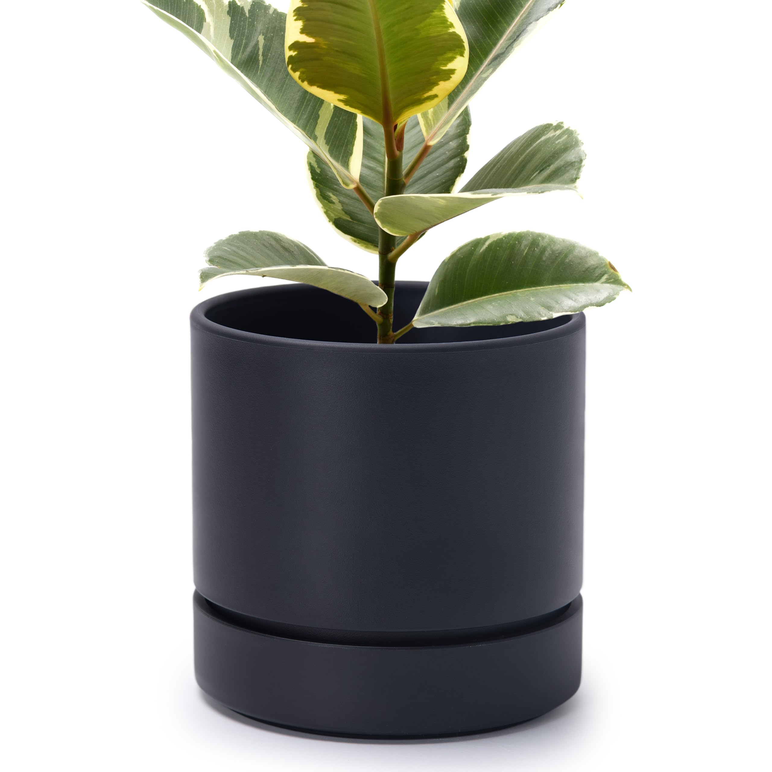 Phoenix Vine maceta frontal en negro mate, aspecto minimalista y elegante