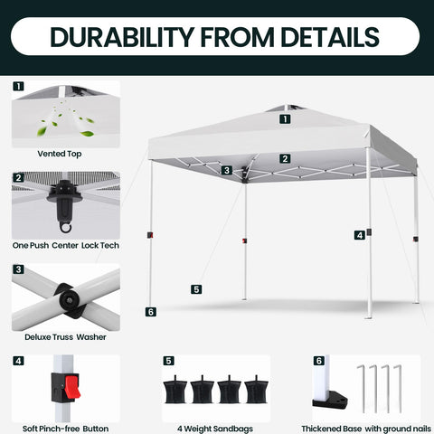 PHONWHON ruedas desmontables para mover el toldo con comodidad