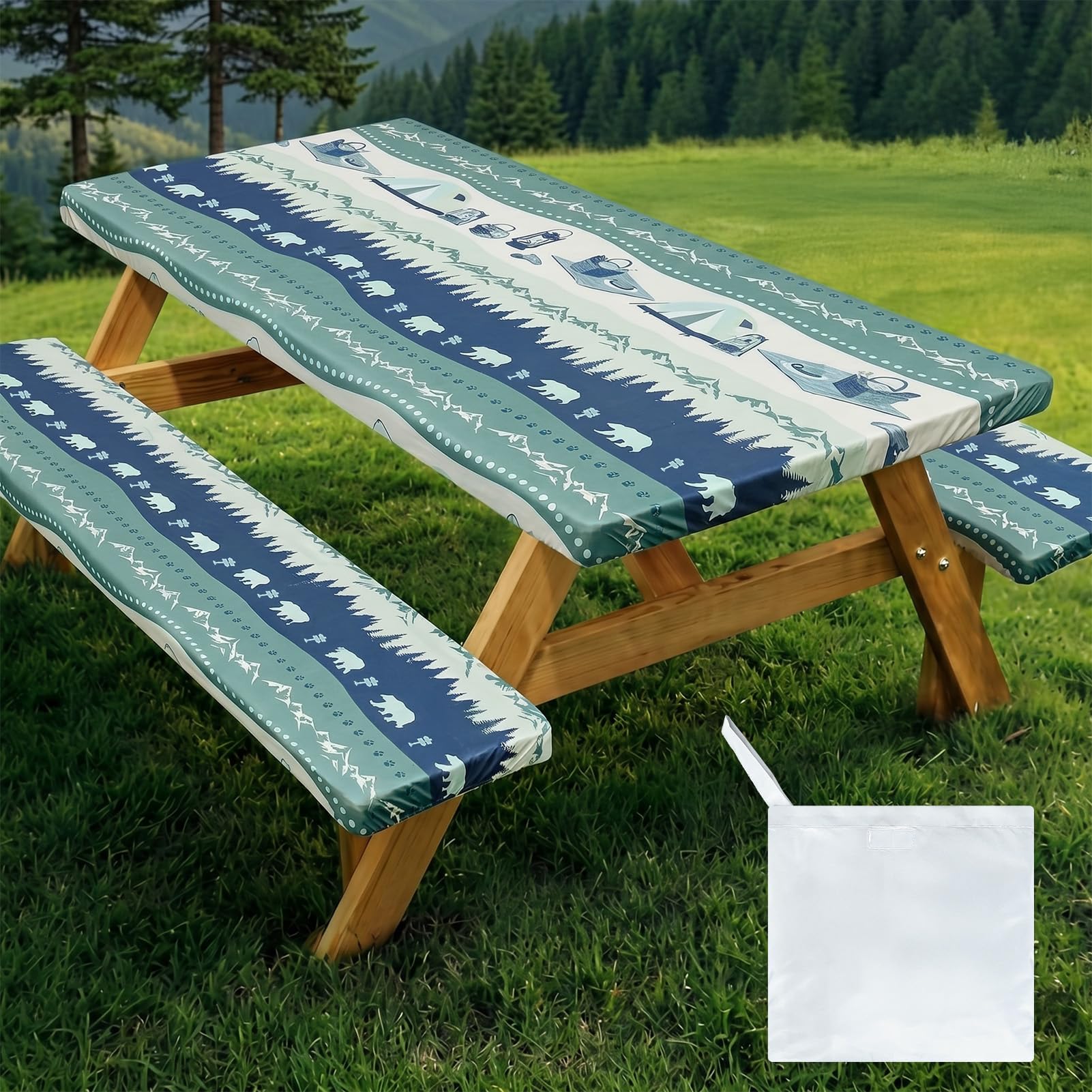 pickyNproud funda frontal en mesa rectangular protegiendo y embelleciendo