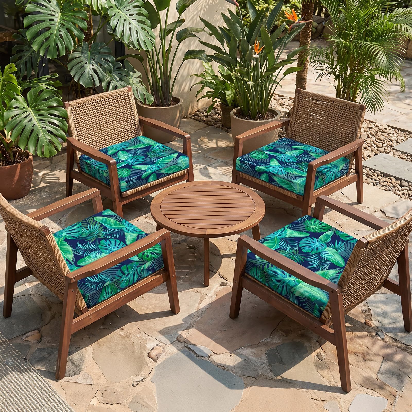 pickynproud cojines en terraza decorada, renueva y protege muebles