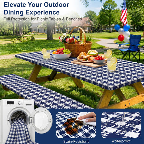 pickyNproud mesa de camping con la funda instalada para uso al aire libre