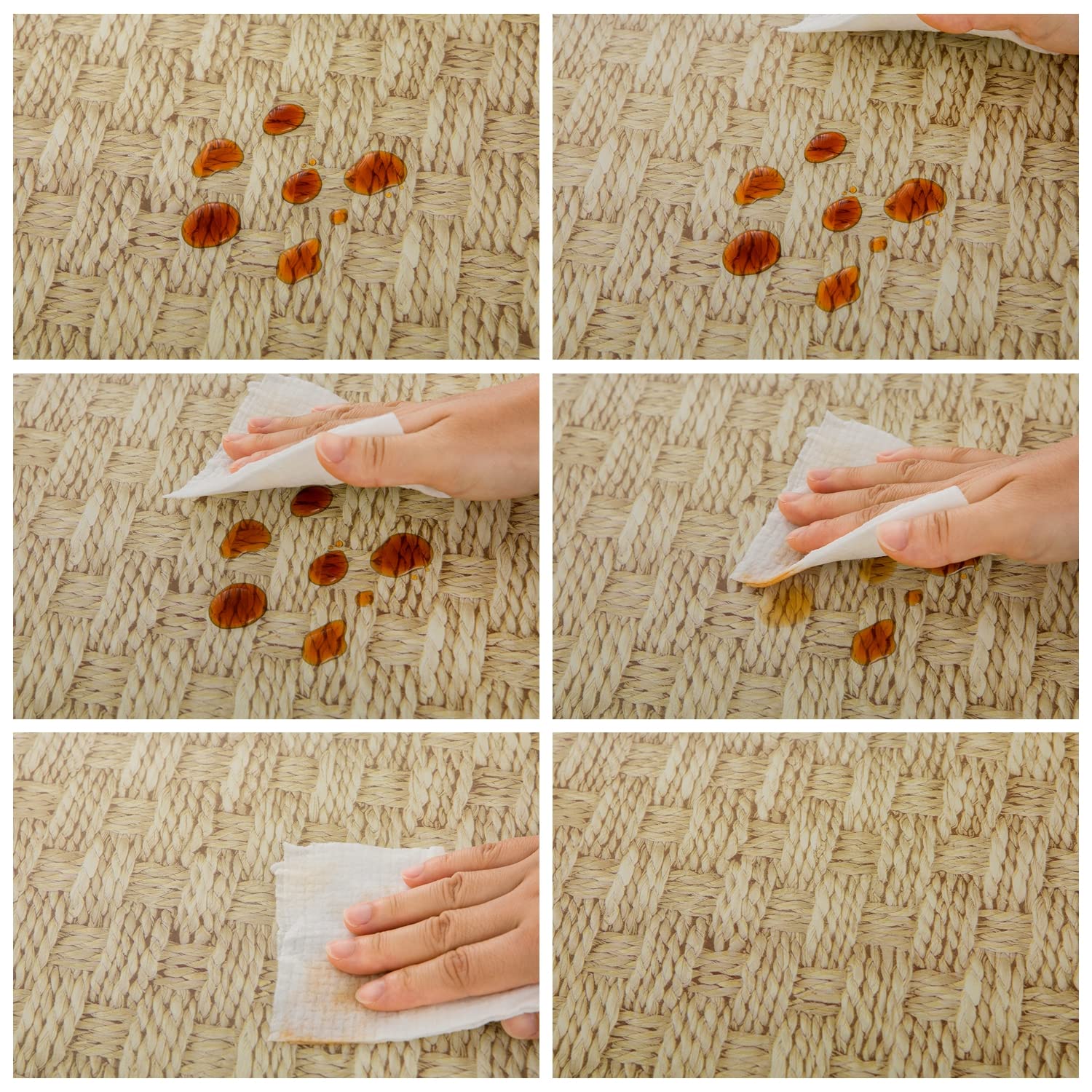 Pioggia etiqueta de cuidados y material, instrucciones simples