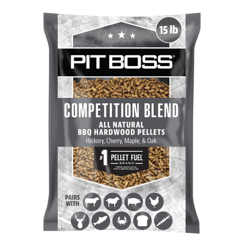 Pit Boss bolsa 15 lb frente mostrando marca y conveniente almacenamiento