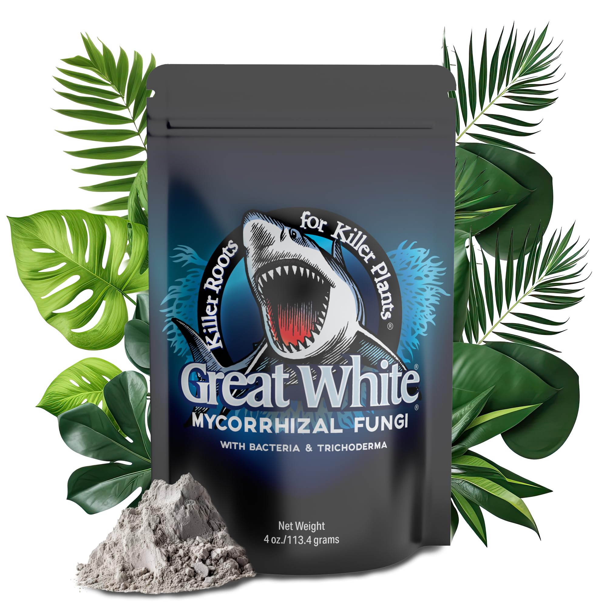 Plant Success empaque frontal mostrando Great White, producto confiable para raíces