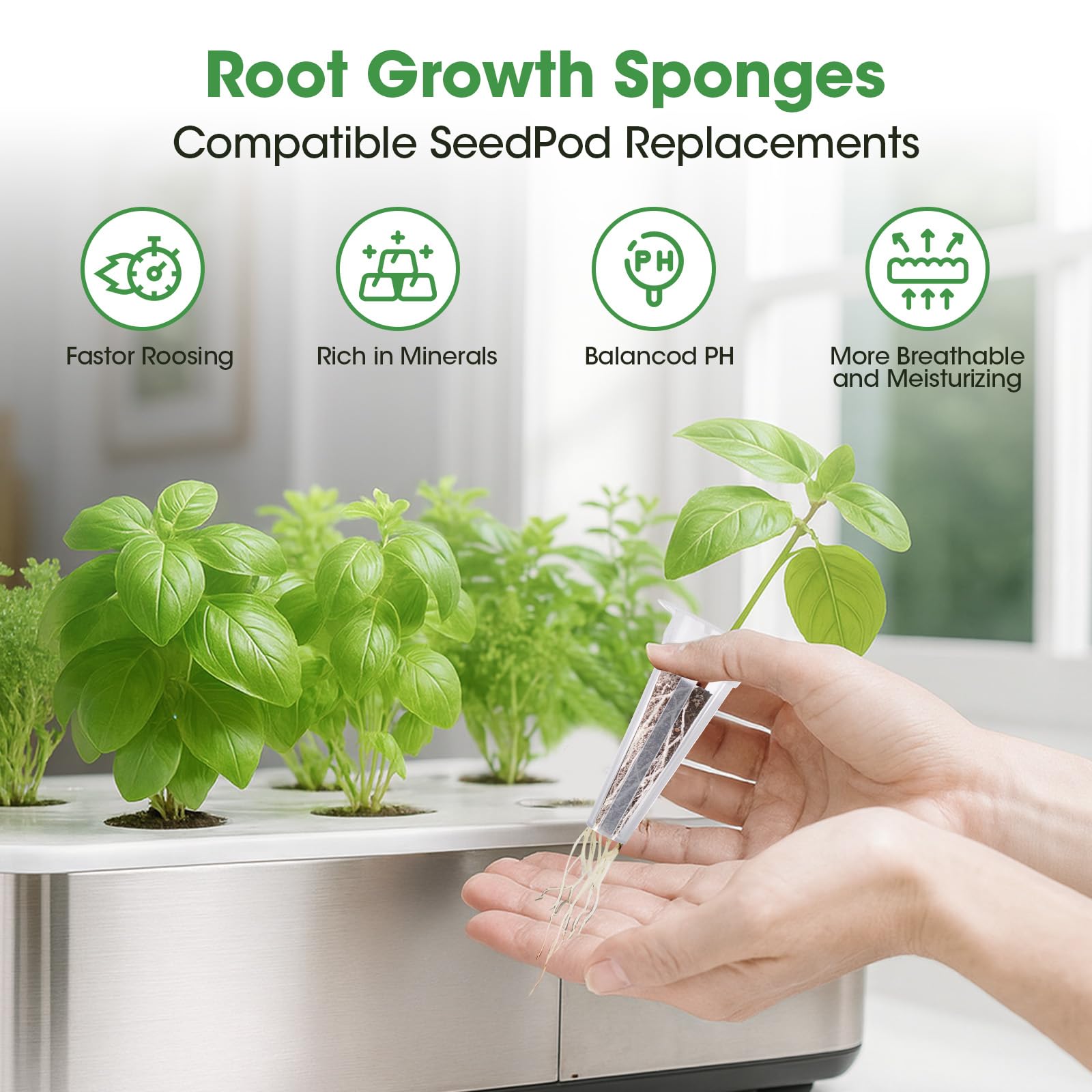 PlantaPulse detalle de esponja que muestra textura y buena retención de agua