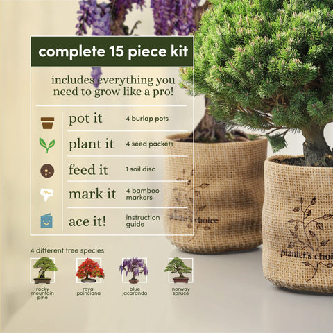 Planters' Choice macetas de arpillera listas para sembrar, faciles y decorativas