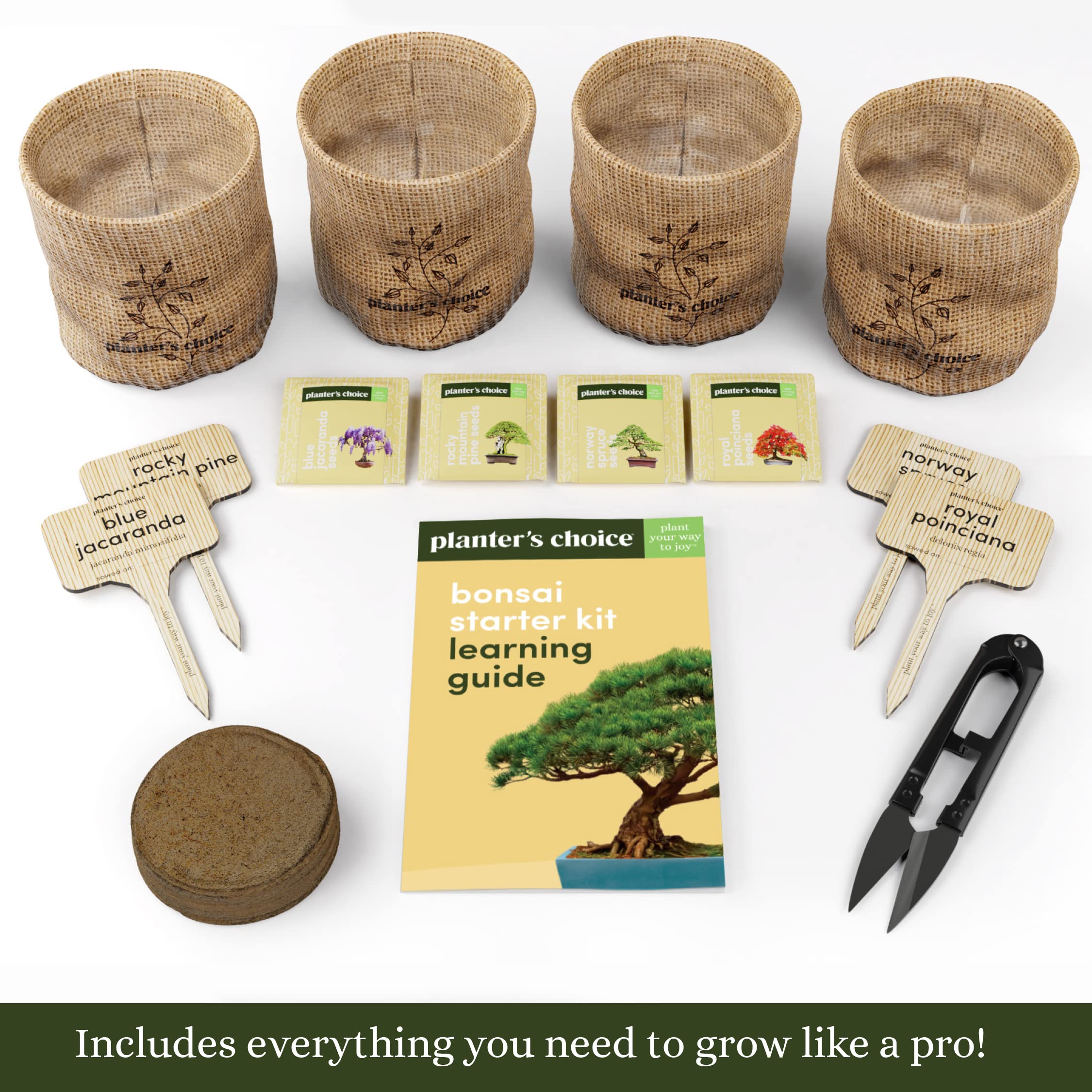 Planters' Choice cuatro sobres de semillas con variedades etiquetadas y beneficio educativo