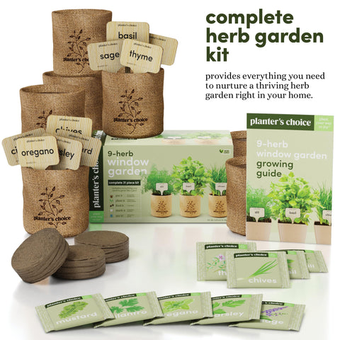 Planters' Choice sobres de semillas heirloom mostrando variedad y frescura