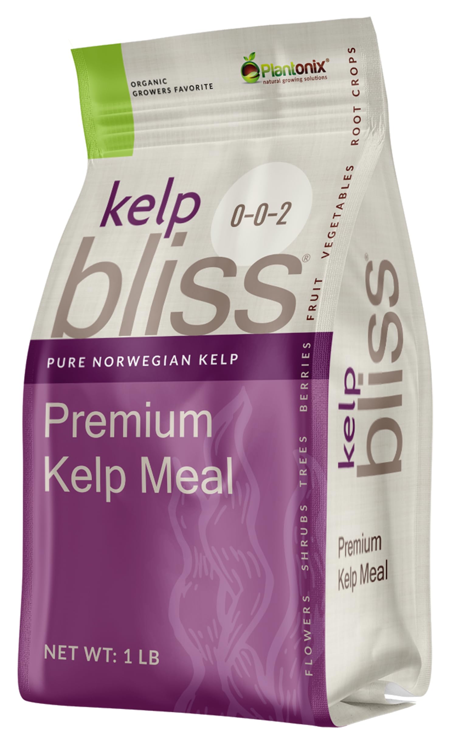 plantonix Kelp Bliss frente del empaque mostrando producto y beneficio orgánico