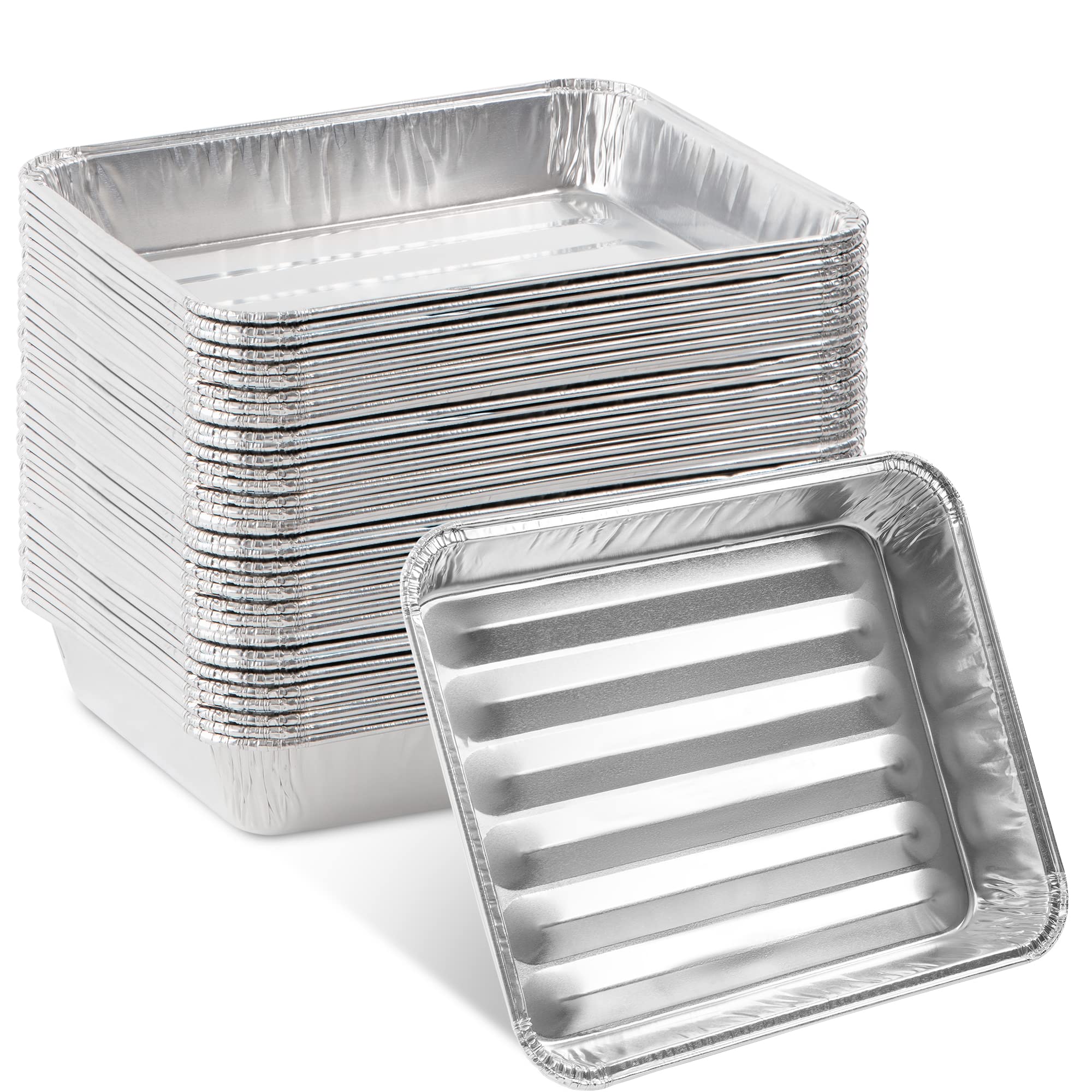 PLASTICPRO vista frontal del paquete de 50 bandejas, ahorro y conveniencia
