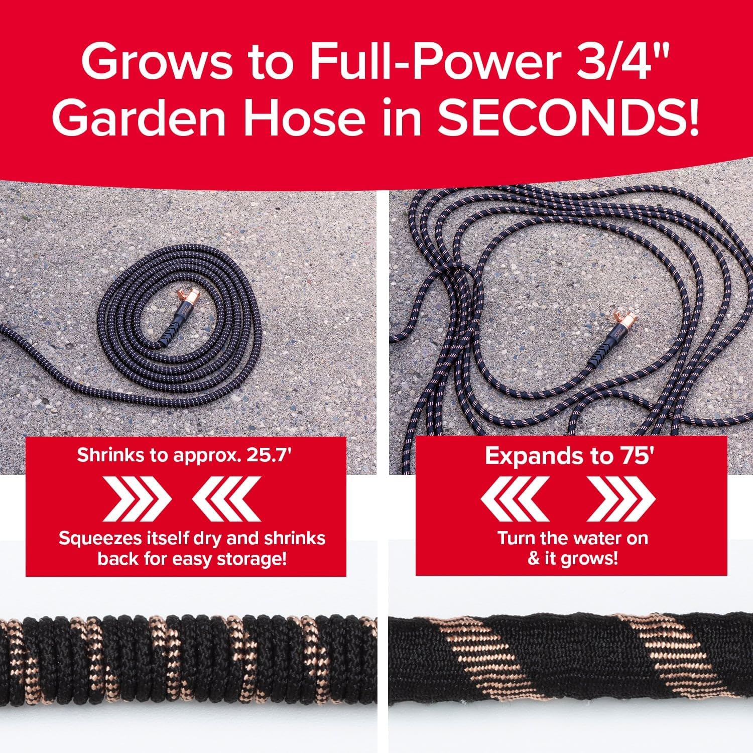 Pocket Hose detalle cobre anodizado resistente al desgaste y durabilidad