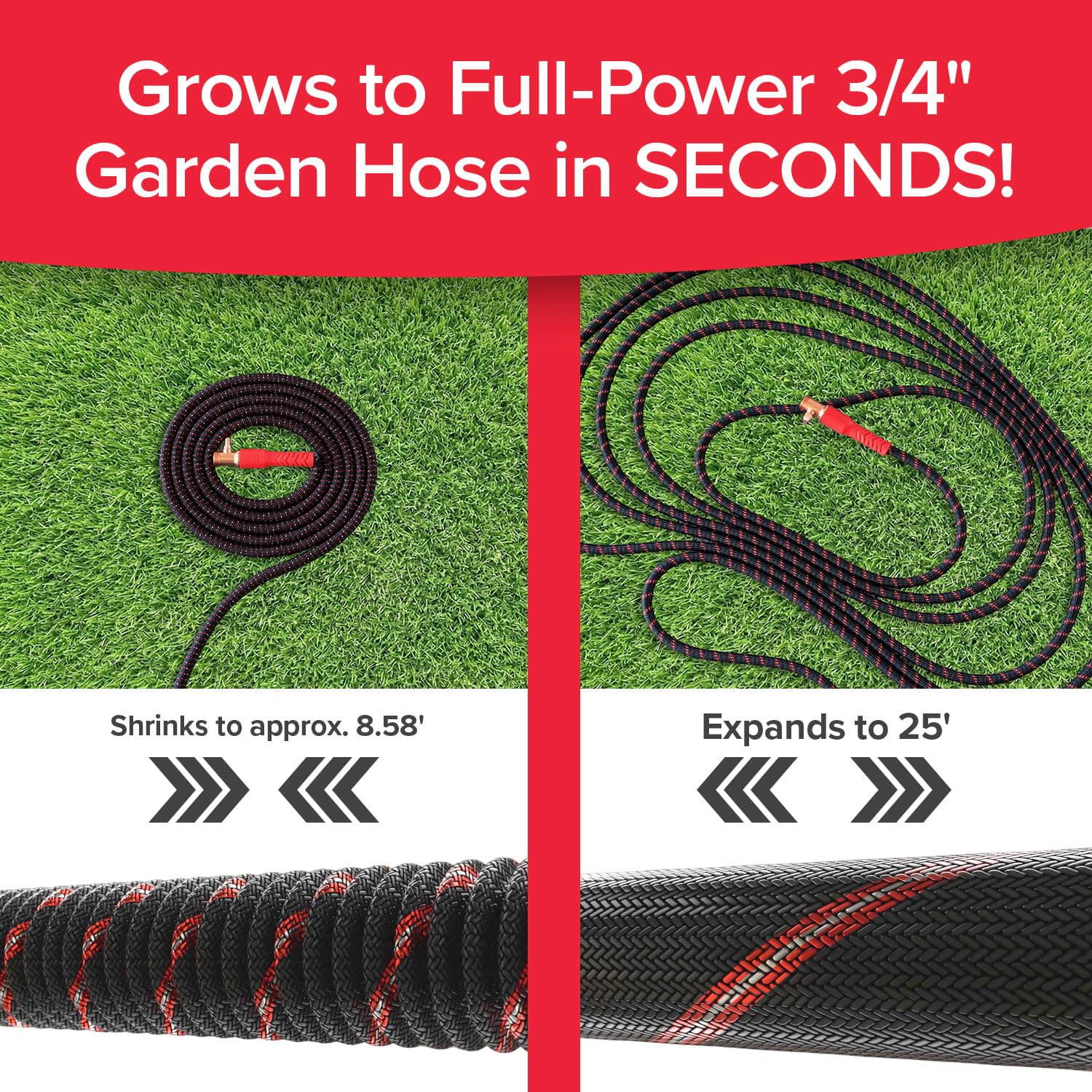 Pocket Hose detalle de la funda ballistic que muestra resistencia al desgaste