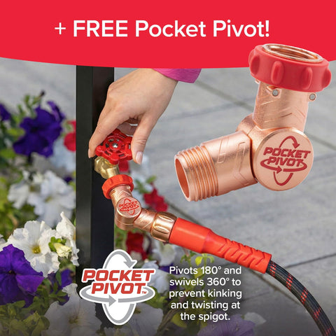 Pocket Hose en balcón urbano mostrando ahorro de espacio y movilidad