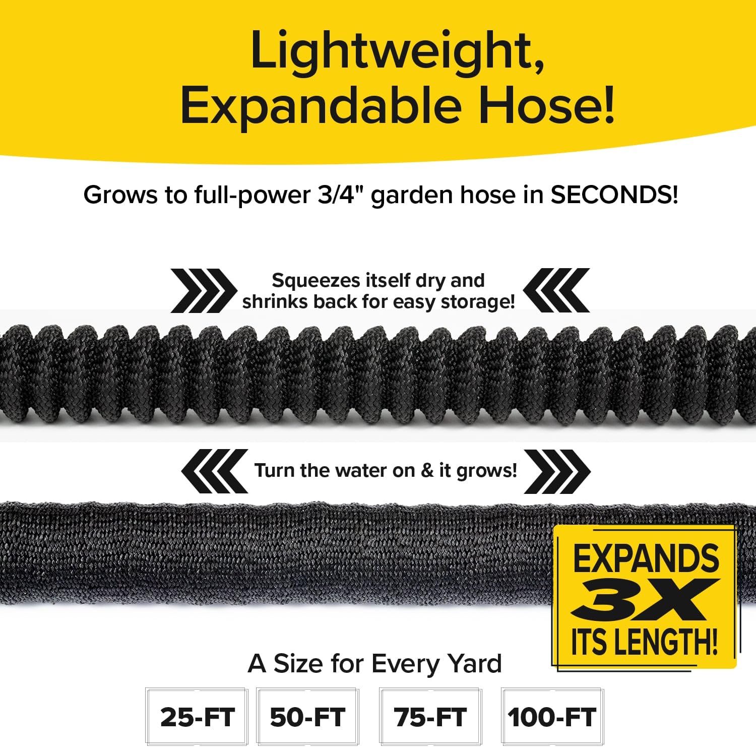 Pocket Hose Silver Bullet encogida para almacenamiento compacto y seco