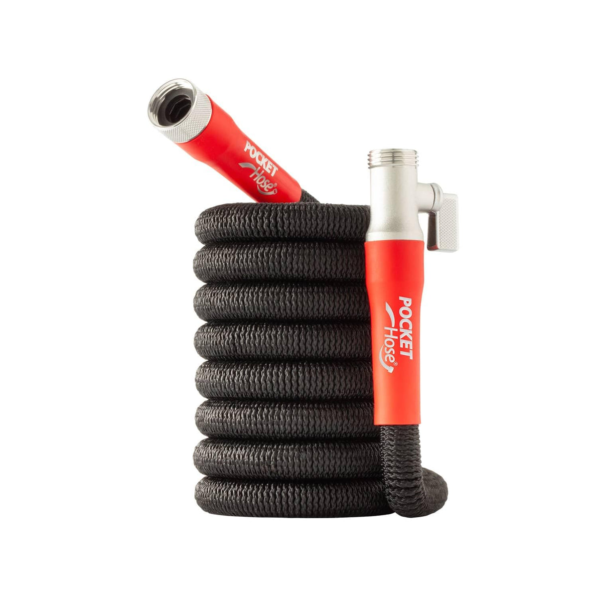 Pocket Hose Silver Bullet vista frontal mostrando diseño compacto y fácil manejo