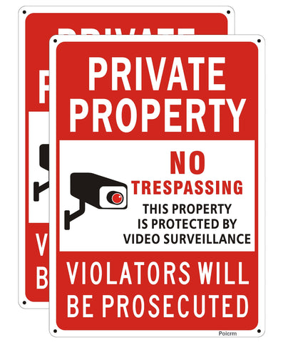 Poicrm frente del cartel visible y claro, advertencia efectiva
