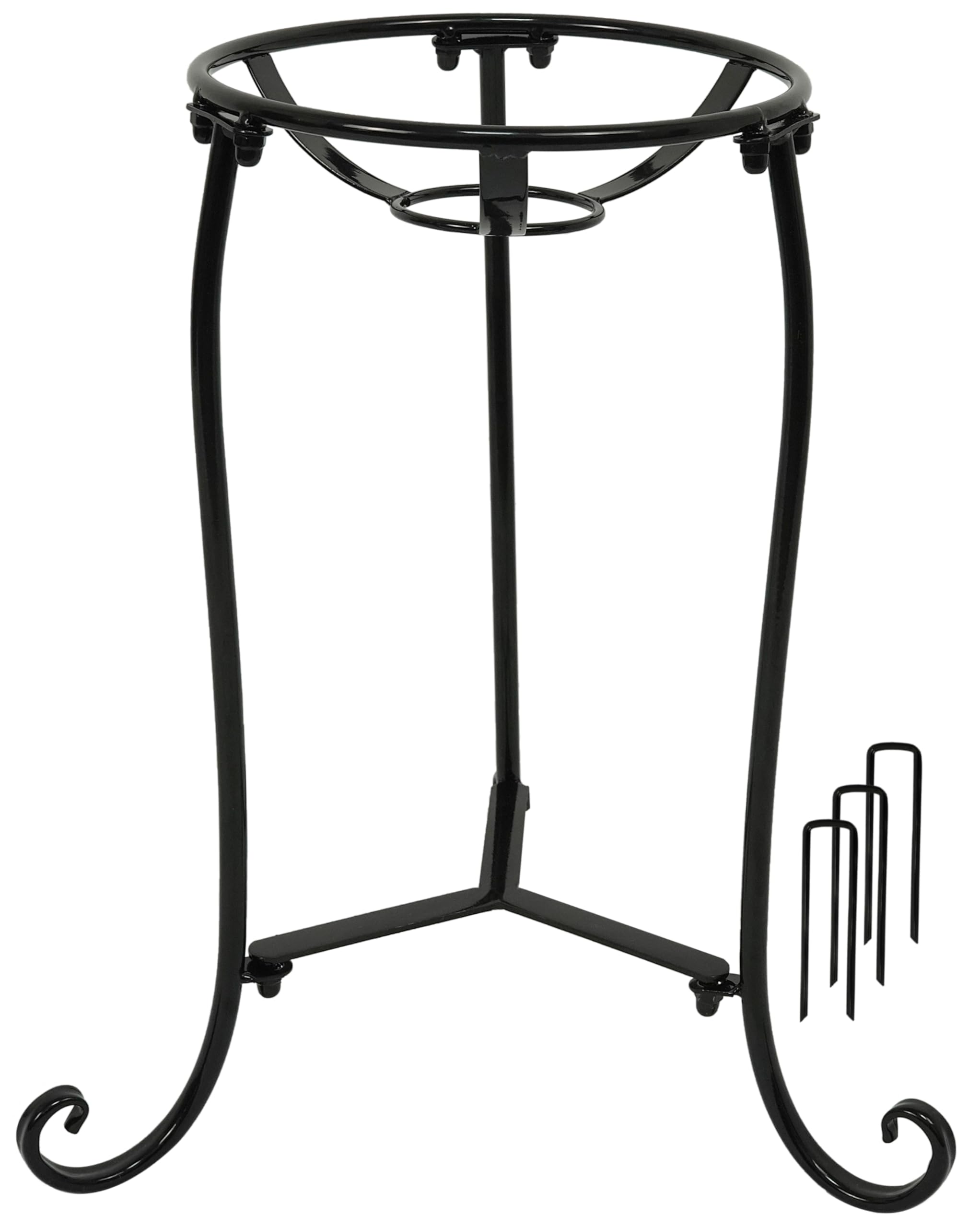 Polyjkl soporte frontal mostrando diseño estable y acabado negro