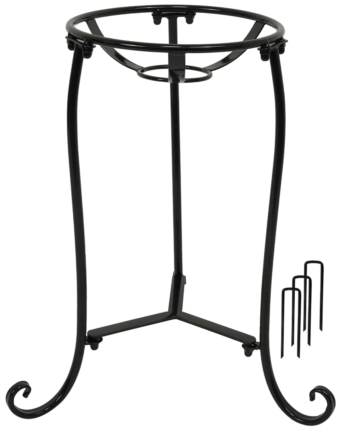 Polyjkl soporte frontal mostrando diseño estable y acabado negro