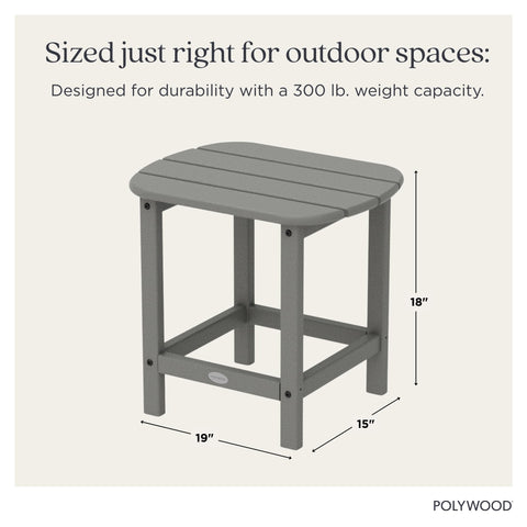Polywood comparación tamaño con silla Adirondack ideal para espacios compactos