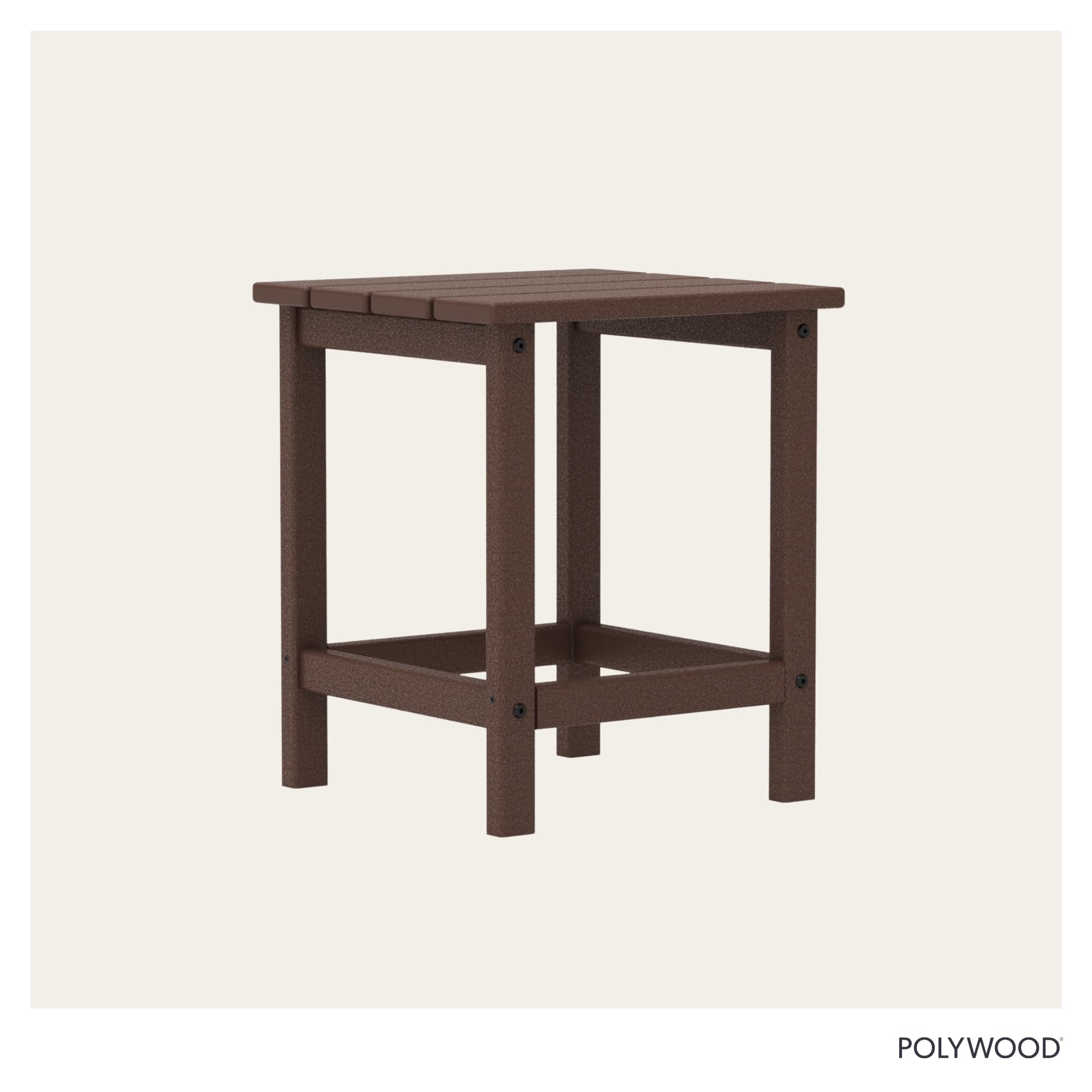 Polywood comparación de escala con silla para ver proporciones