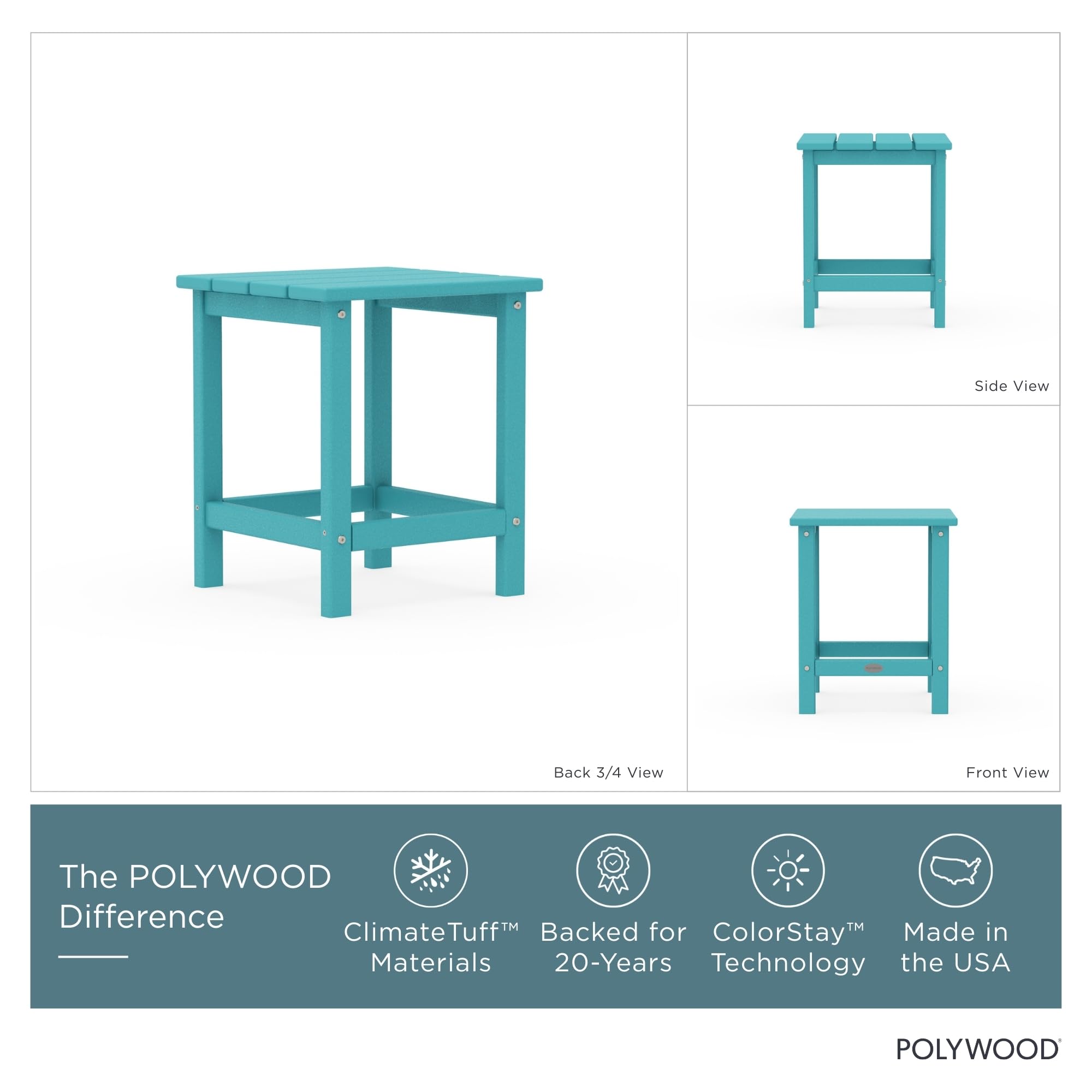 POLYWOOD textura de lamas que resiste humedad y manchas
