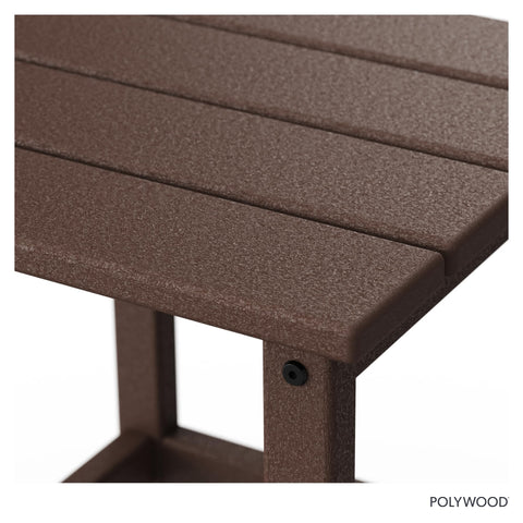 Polywood vista superior mostrando el tablero amplio y plano