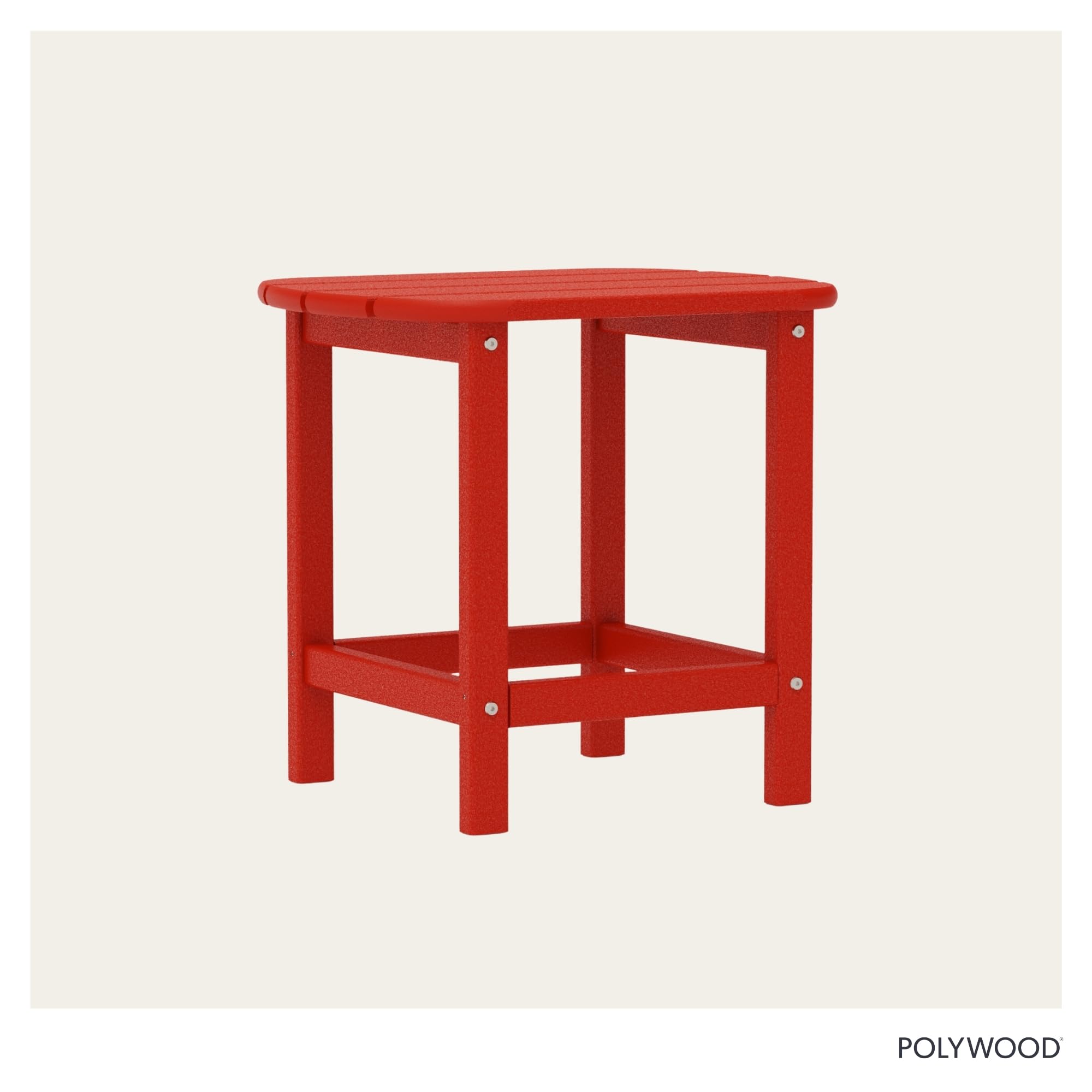 Polywood mesa junto a Adirondack mostrando combinación de conjunto