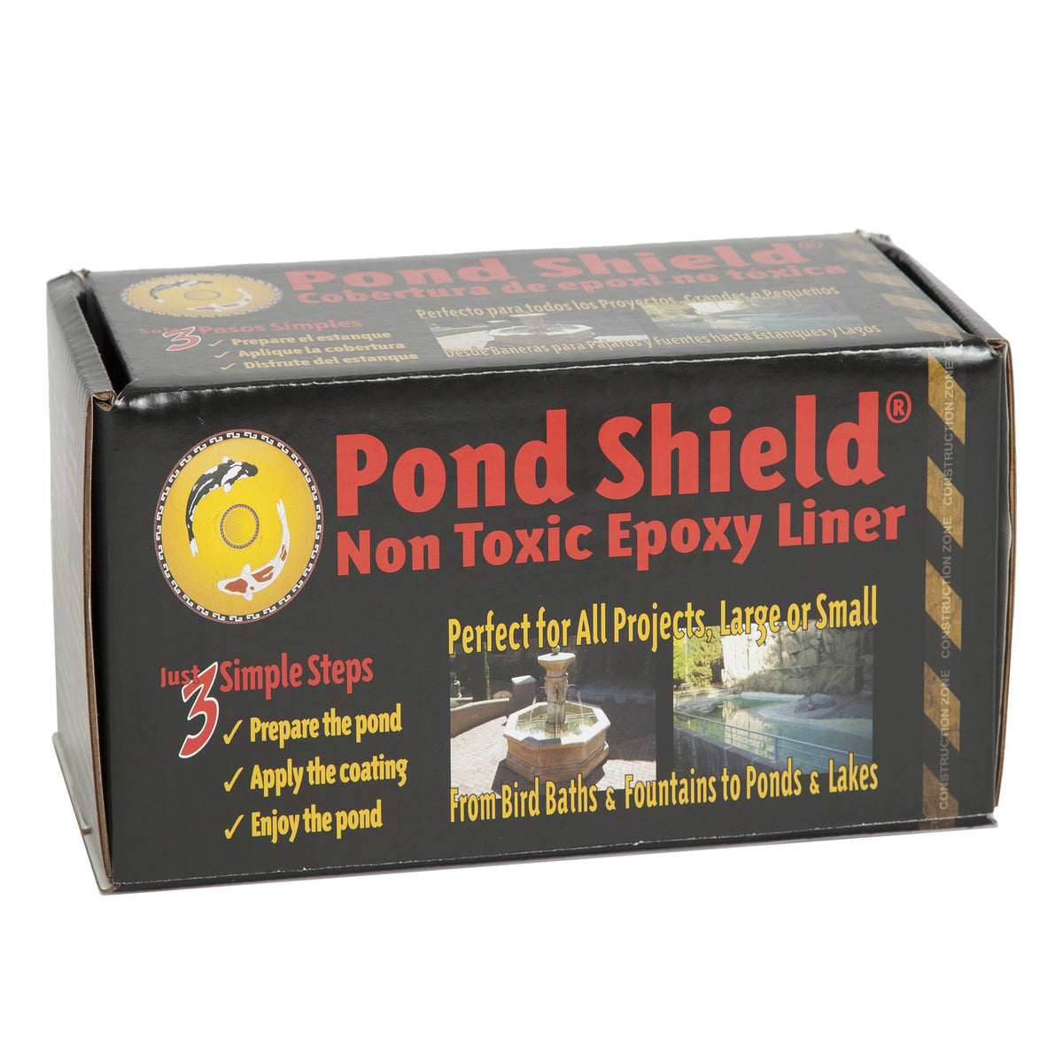 Pond Armor envase frontal mostrando producto y tamaño, acabado duradero