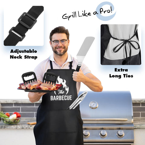 Pontual delantal impermeable puesto por cocinero, protección y comodidad