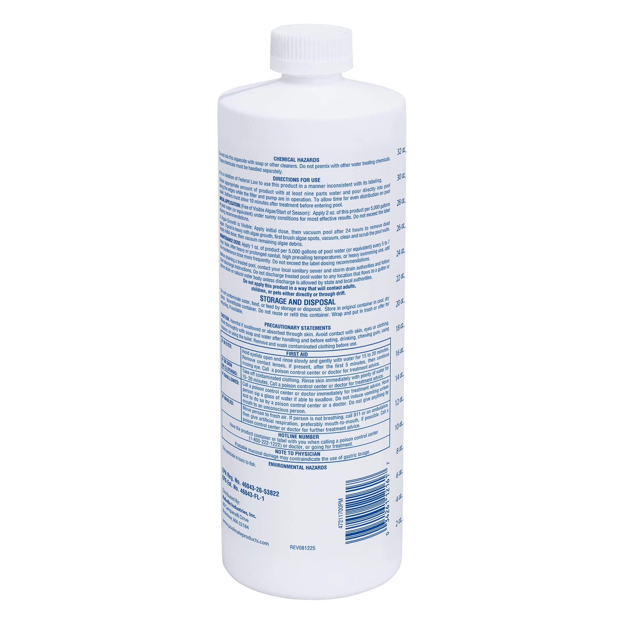 Pool Mate primer plano del líquido concentrado indicando potencia y textura