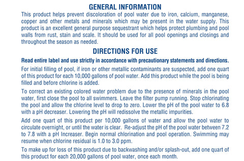 Pool Mate junto a piscina de agua clara demostrando protección contra manchas