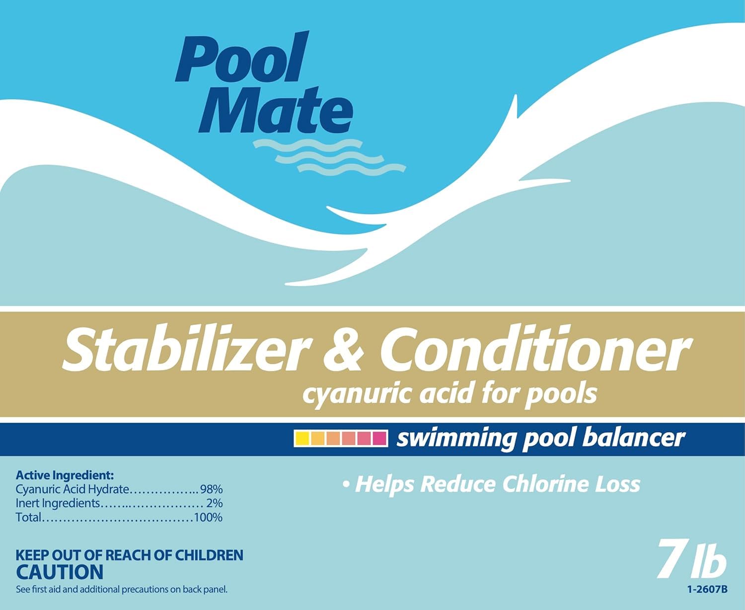 Pool Mate textura en polvo en primer plano para rápida disolución y uniformidad
